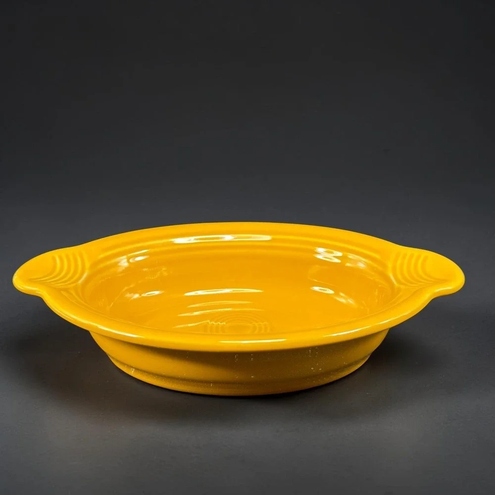 Fiesta Marigold Individual Oval Casserole Dish 9 Inch 587333 Yellow Ceramic MCM